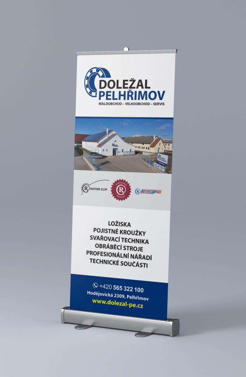 Doležal Pelhřimov - Roll up banner, grafický návrh a realizace
