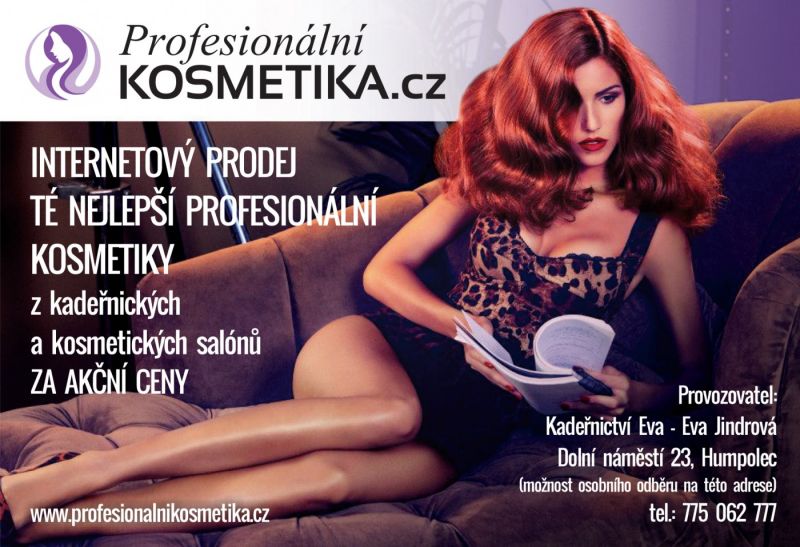 Profesionální kosmetika - návrh inzerátu do novin