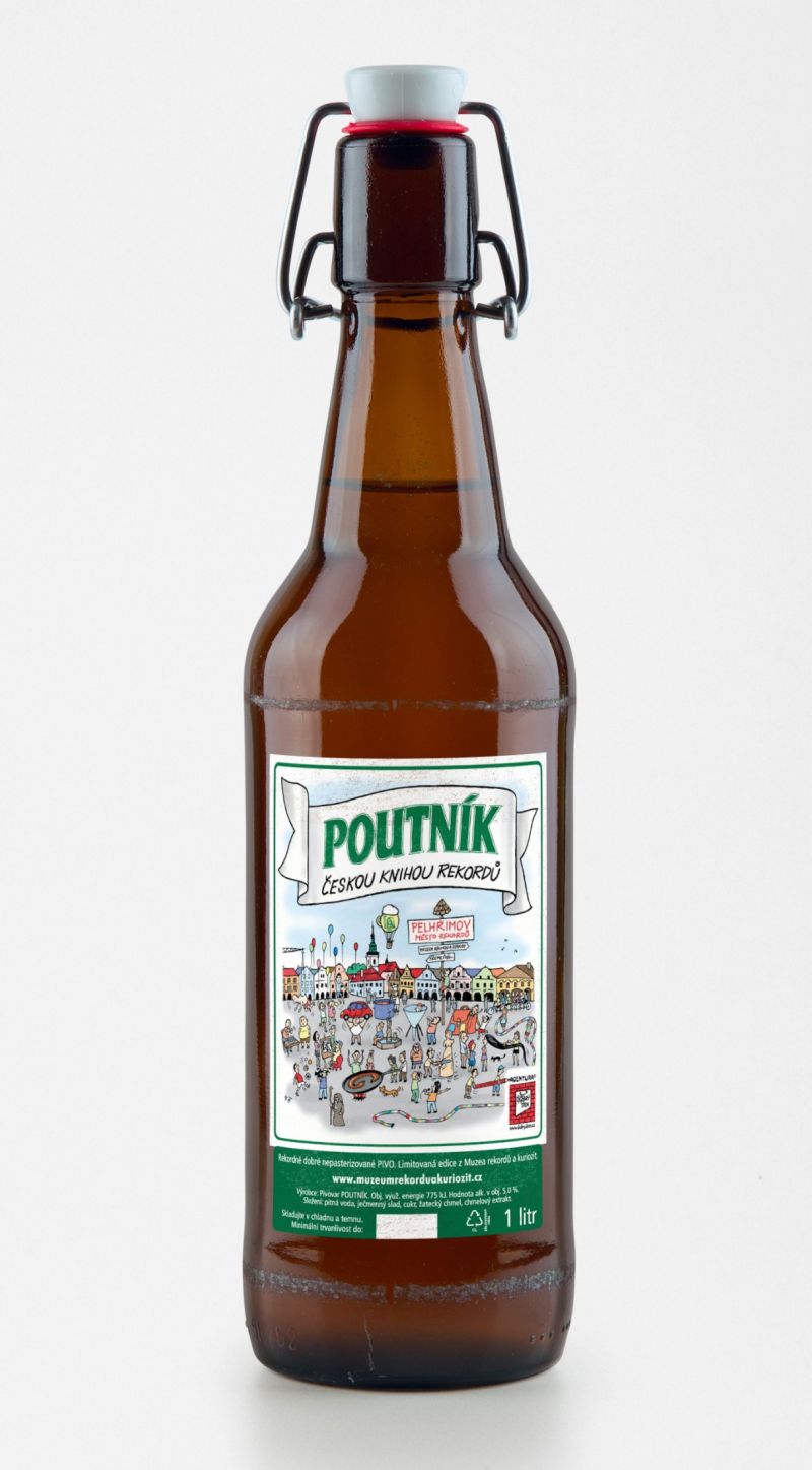 Agentura Dobrý den - etiketa na pivní láhev - grafický návrh