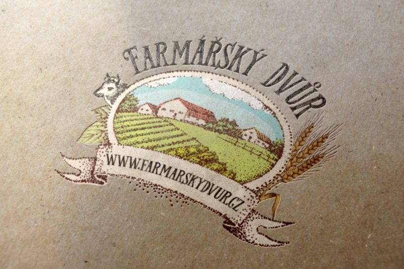 Farmářský dvůr - výroba logotypu, firemní identita, e-shop, singmaking