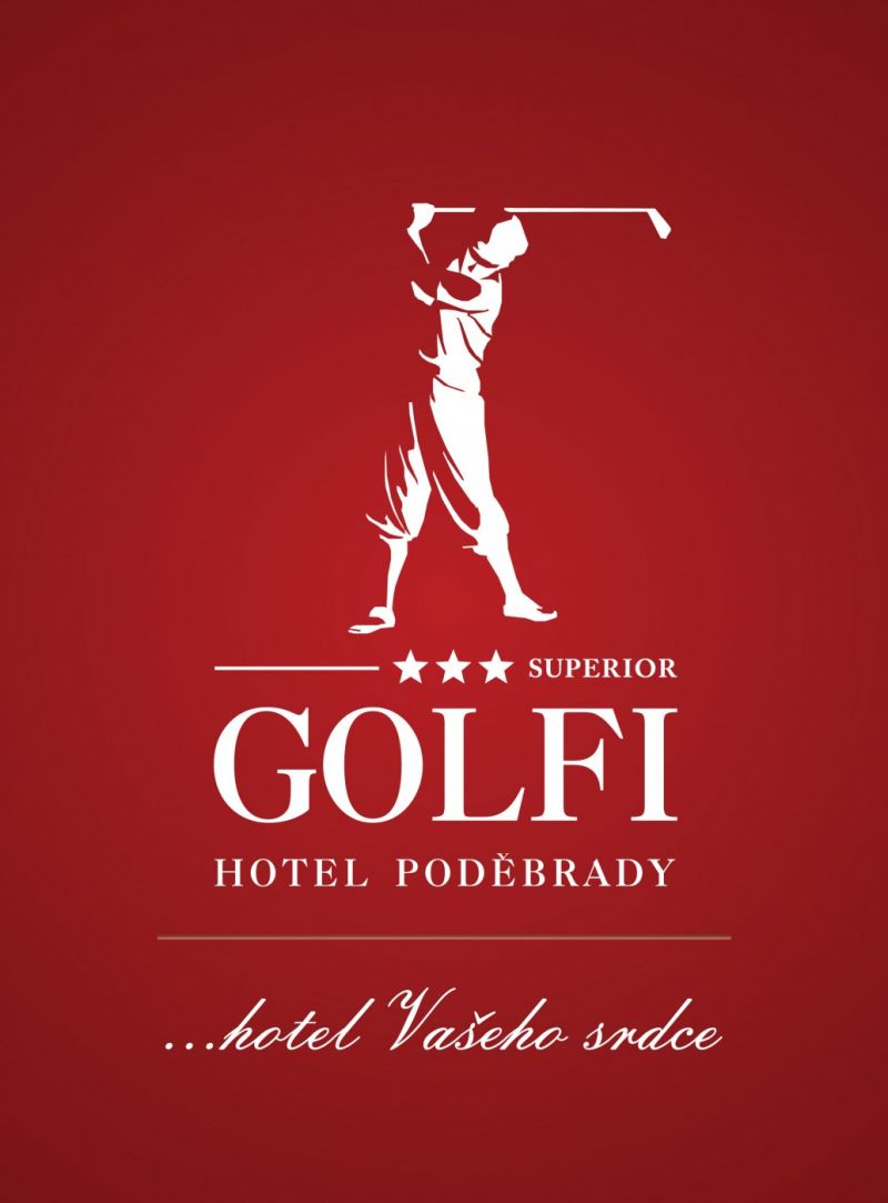 Hotel Golfi Poděbrady - výroba logotypu, firemní identita, tiskoviny, signmaking, www stránky