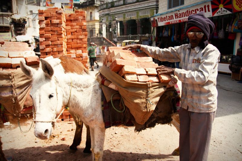 Indie - Rishikesh - stavební logistika, 2012